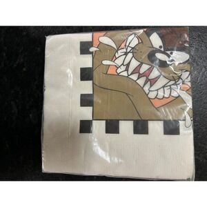 Vintage Hallmark Looney Tunes Taz Tasmanian Devil Party Napkins 16 Count 3-Ply